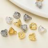 2PiecePack 14/18K Gold Color Plated Rose Flower Charms Pendants for DIY Bracelet Necklace Jewelry Making Accessories