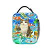 Frutiger Aero Lunch Bag Cat Owl Meme Travel Lunch Box For Adult Fashion Print Tote Food Bags Waterproof Convenient Cooler Bag