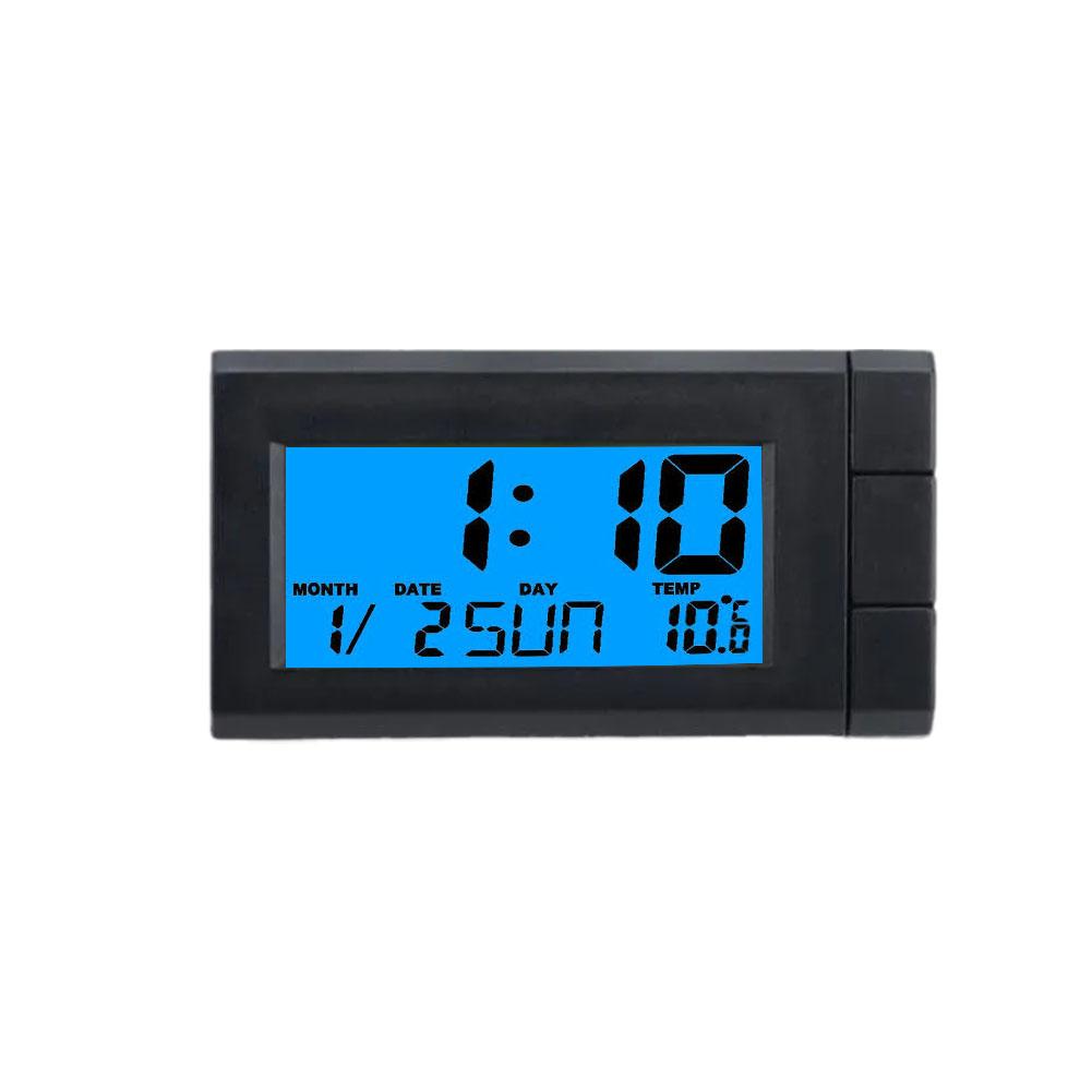 Horloge de voiture 3 en 1 Montre Heure Calendrier Température Rétroéclairage Automatique Affichage Accessoires Numériques Horloges Styling LCD Voiture Z5D3