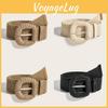 Style Pp Weaving Straw Braid Belt Round Buckle Wide Design Summer Dress Outfit