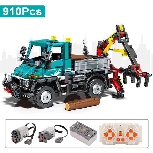 Techinical Mechanical Farm Engineering Car Building Blocks Unimog Truck Model Bricks Toys for Kids Birthday Gift