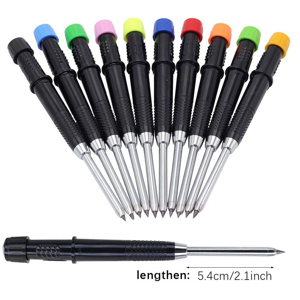 Protective Case Deep Hole Marking Pencil 2.8mm Lead Woodworking Marking Pencil  Carpentry Work