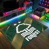 Nottingham Forest Design Kristall Samt Teppich Gemütlich Nicht?Rutschfester Teppich mit Aufdruck für Schlafzimmer Wohnzimmer Eingang