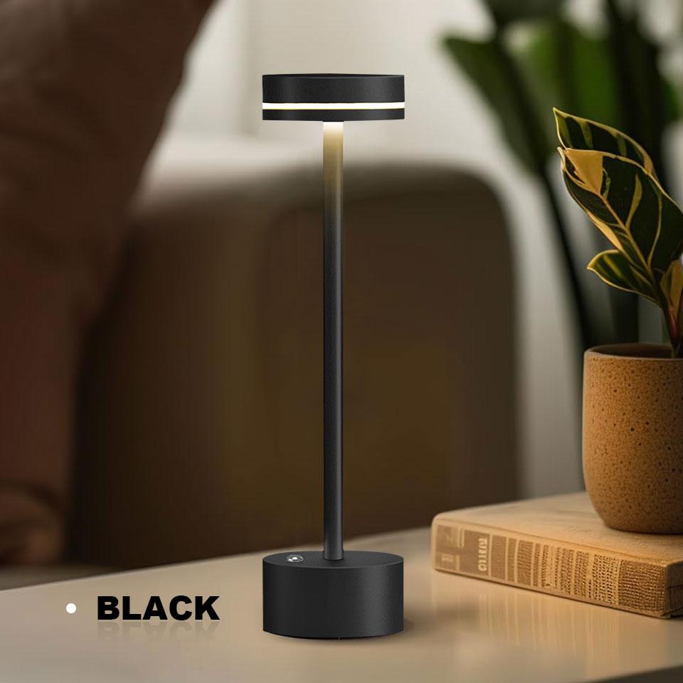 

Table Lamp LED Rechargeable Wireless Reading Lamp Touch Switch Desktop Night Light Brightness Changeable Decoration Night Light чорний