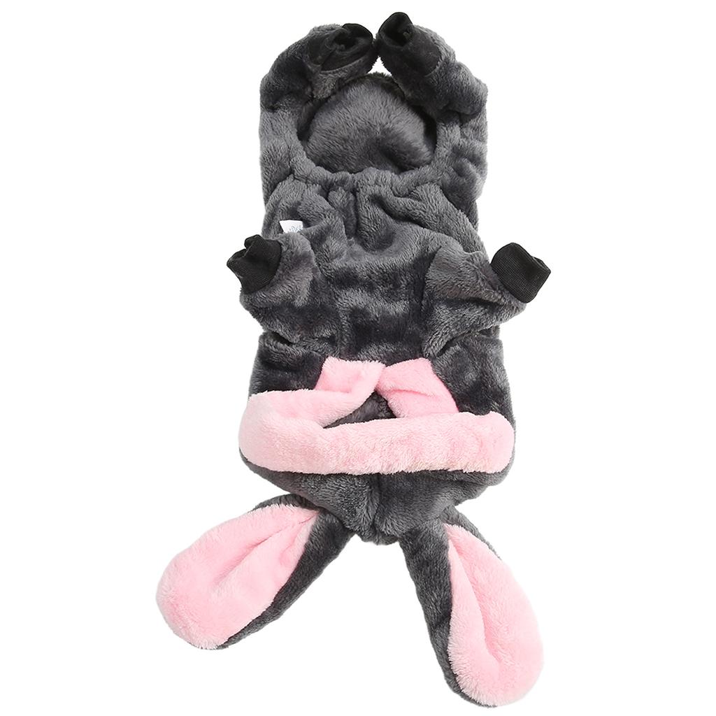 Dog Winter Clothes Soft Skin Friendly Cute Rabbit Ear Hooded Puppy Warm Outfit for Small Medium Pet