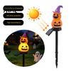 Halloween Party Lawn Decorations 4Pcs/Set Solar Ghost Stake Light 4-in-1 Pumpkin with LED Garden Landscape Lighting Lights Waterproof Decorative