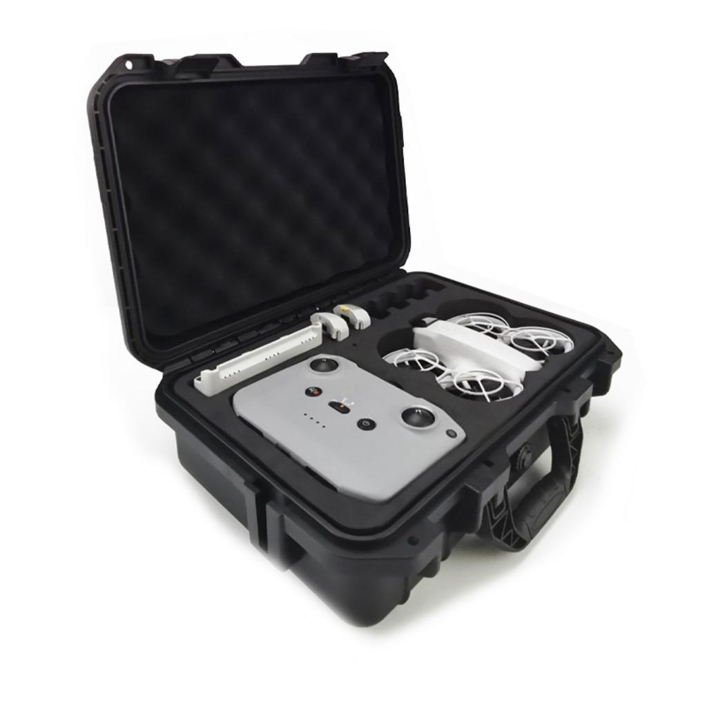 Portable Drones Protections Box with EVA Foam Interior, Water and Shock Resistant, Durability PC Shell for Travel
