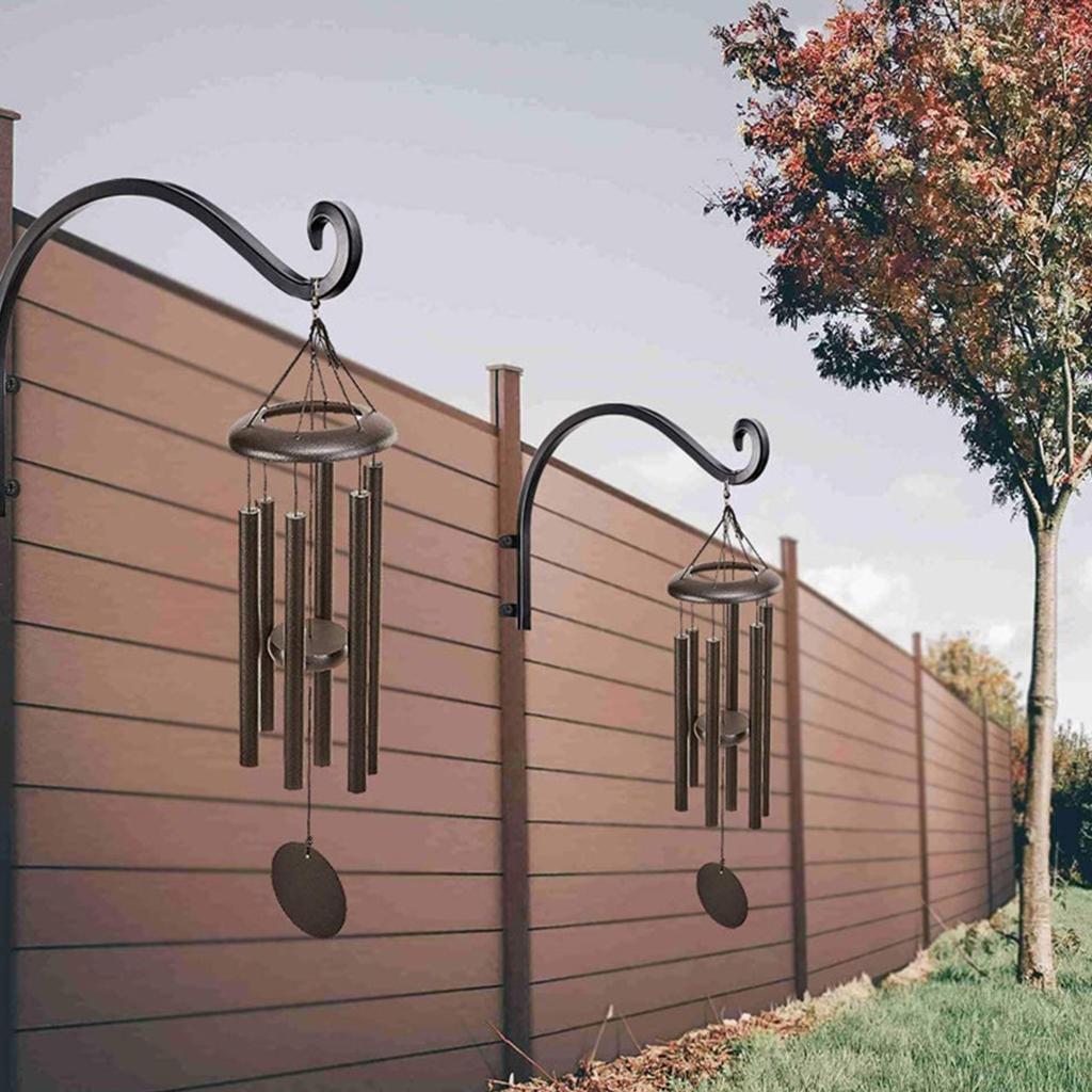 Soporte de gancho para aplique de pared exterior, grueso y sólido, colgador decorativo para campanillas de viento