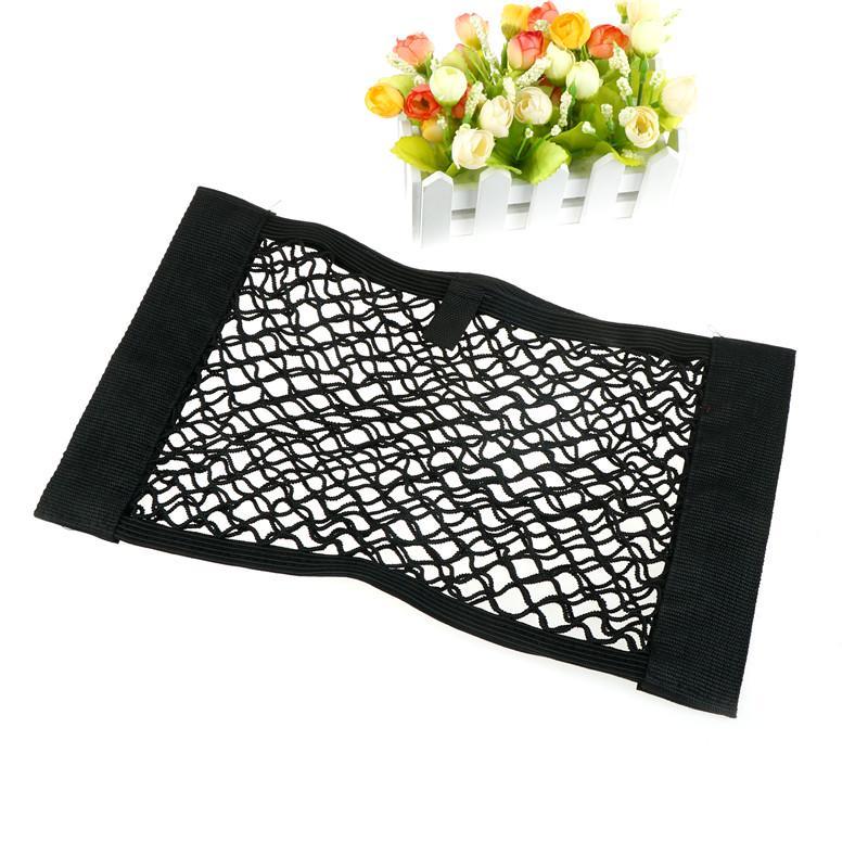 1Pcs Car Back Rear Trunk Seat Elastic String Net Mesh Storage Bag Organizer