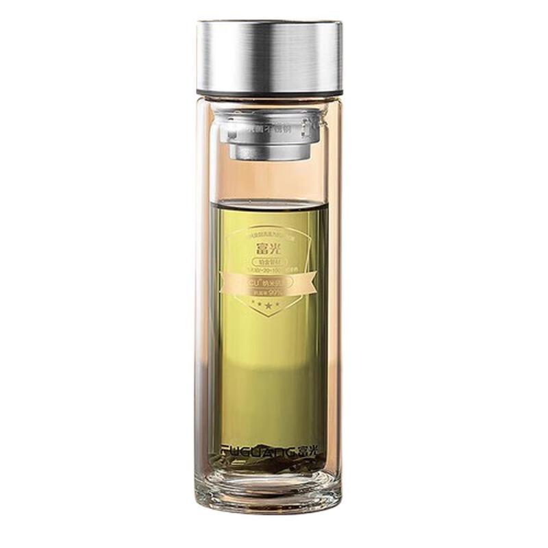 Fuguang Antibacterial Double-Layer Glass Cup