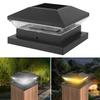 Solar Pole Cover Outdoor Lighting, Solar Fence Pole Light, 2 Modes, Waterproof, Suitable for 4x4in, 5x5in Poles