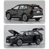 1/32 Toyota RAV4 Off-road Car High Simulation Diecast Metal Alloy Model Car Sound Light Pull Back Collection Kids Toy Gifts F566