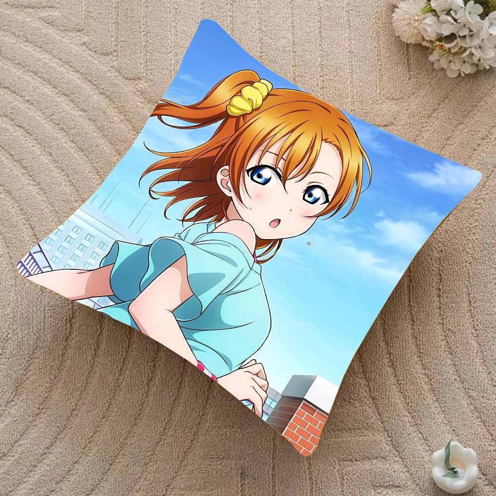 Honoka Kousaka Anime Lovelive Pillow Case Home Decor Throw For Sofa Bed Car Room Decor Gift Idea