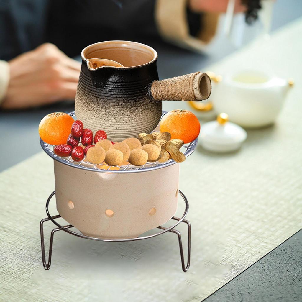 760ml Ceramic Teapot Porcelain Tea Pot with Side Handle Kettle for Camping Picnic