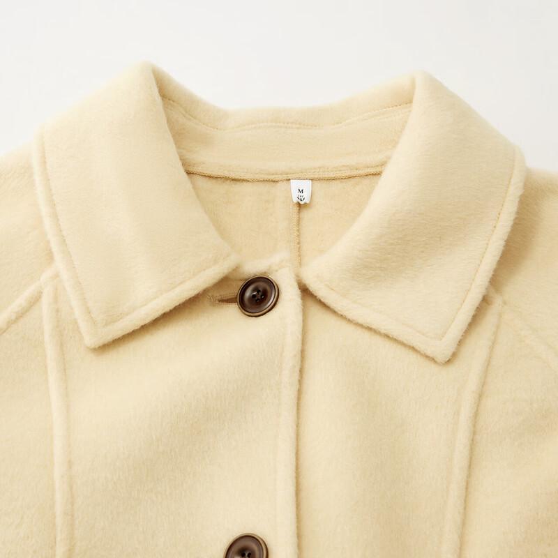 IEF 2025 Autumn Mid-Length Wool Blend Coat for Curvier Figures