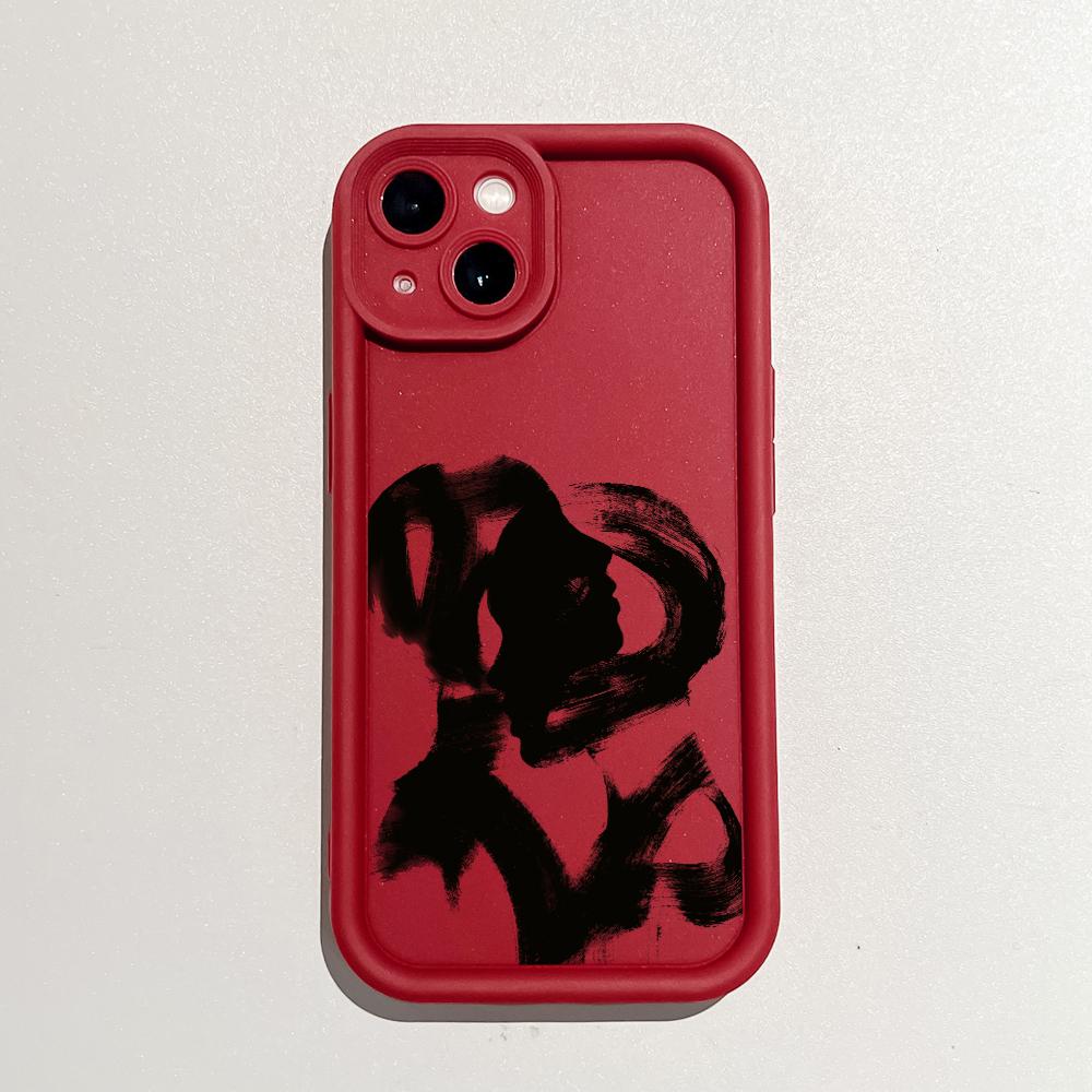 Soft Silicone Square Ladders Cartoon Pattern Full Cover Camera Protection Shockproof Case for iPhone Infinix Tecno Vivo