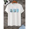 'Van Goghing' Round Neck T-shirts, Causal Tees, Short Sleeves Tops, Men's Summer Clothing