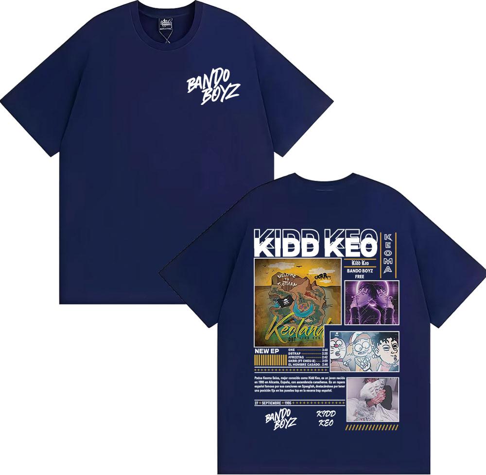 Rapper Kidd Keo Bando Boyz 2026 World Tour T Shirt Unisexs Clothing Harajuku Fashion Tshirts Hip Hop Oversized Tshirt Streetwear