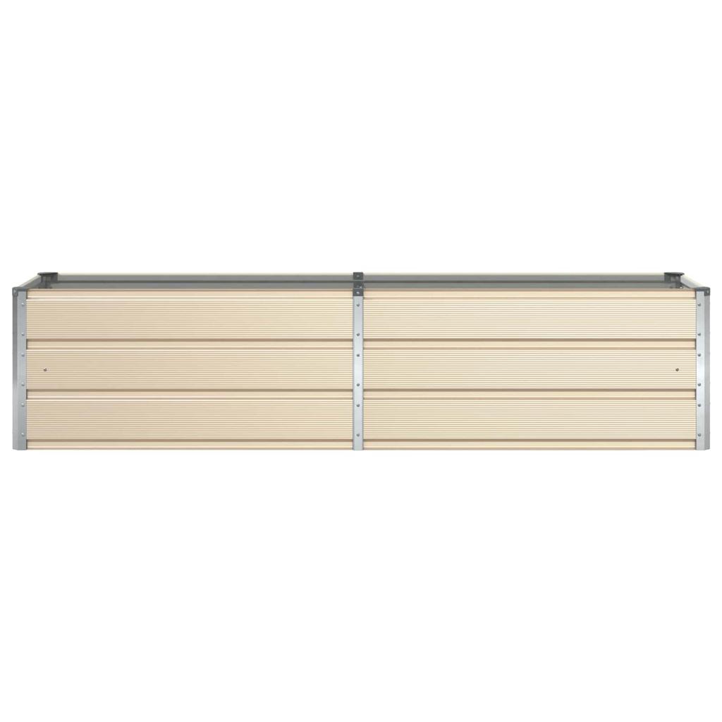 Ivory Plant Planter Box 195 X 50 X 45 Cm Galvanized Steel