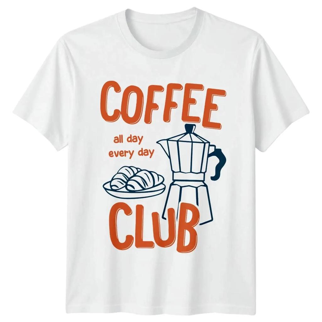 Kaffee Den Ganzen Tag Herren T Shirt Kaffeekultur Geschenk Fr Ihn Vintage Washed Soft Comfortable Casual Fashion Versatile