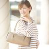 Barcos Leather Shoulder Wide Interior Pocket for Easy Perfect for Black Bag, Handbag, Women's, Zipper, Self-Standing Body, Shape-Retaining, Access,