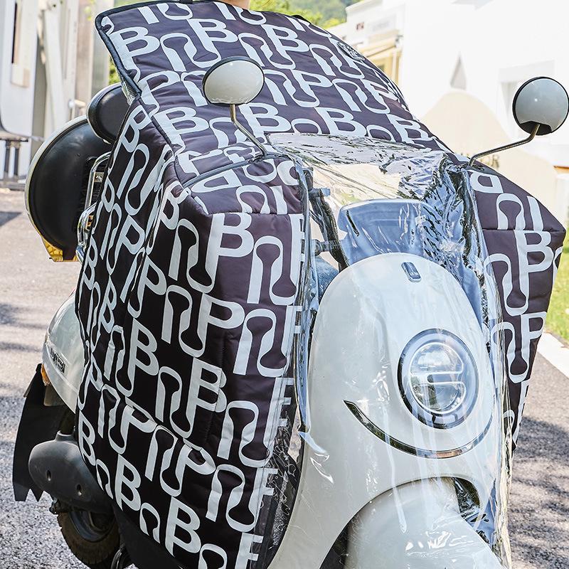 Winter Windproof Waterproof Fleece-Lined Scooter Windshield Cover
