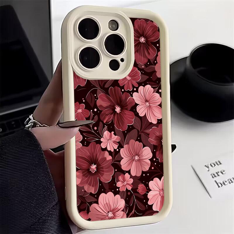 Süßes Rosa Rotes Blumenmuster Handyhülle Für Xiaomi Mi 15T 17 15 14 13 12 14T Lite Poco M7 F7 M6 X7 X6 F4 F5 C40 Pro Ultra 4G 5G