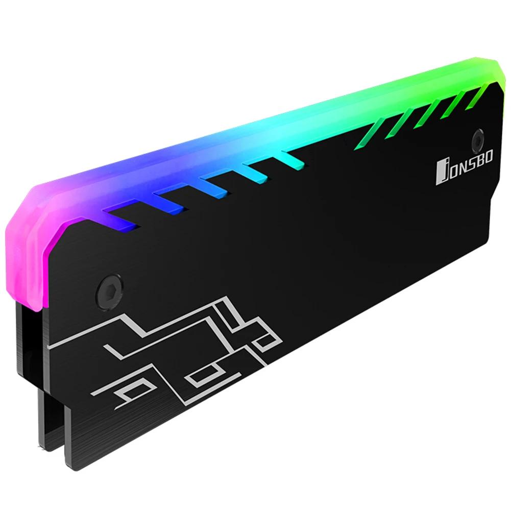 Jonsbo NC-1 RAM Heatsink Cooler RGB 256 Color PC Memory Cooling Vest Heat Sink Radiator For DDR DDR3 DDR4 Desktop PC Ram Memory