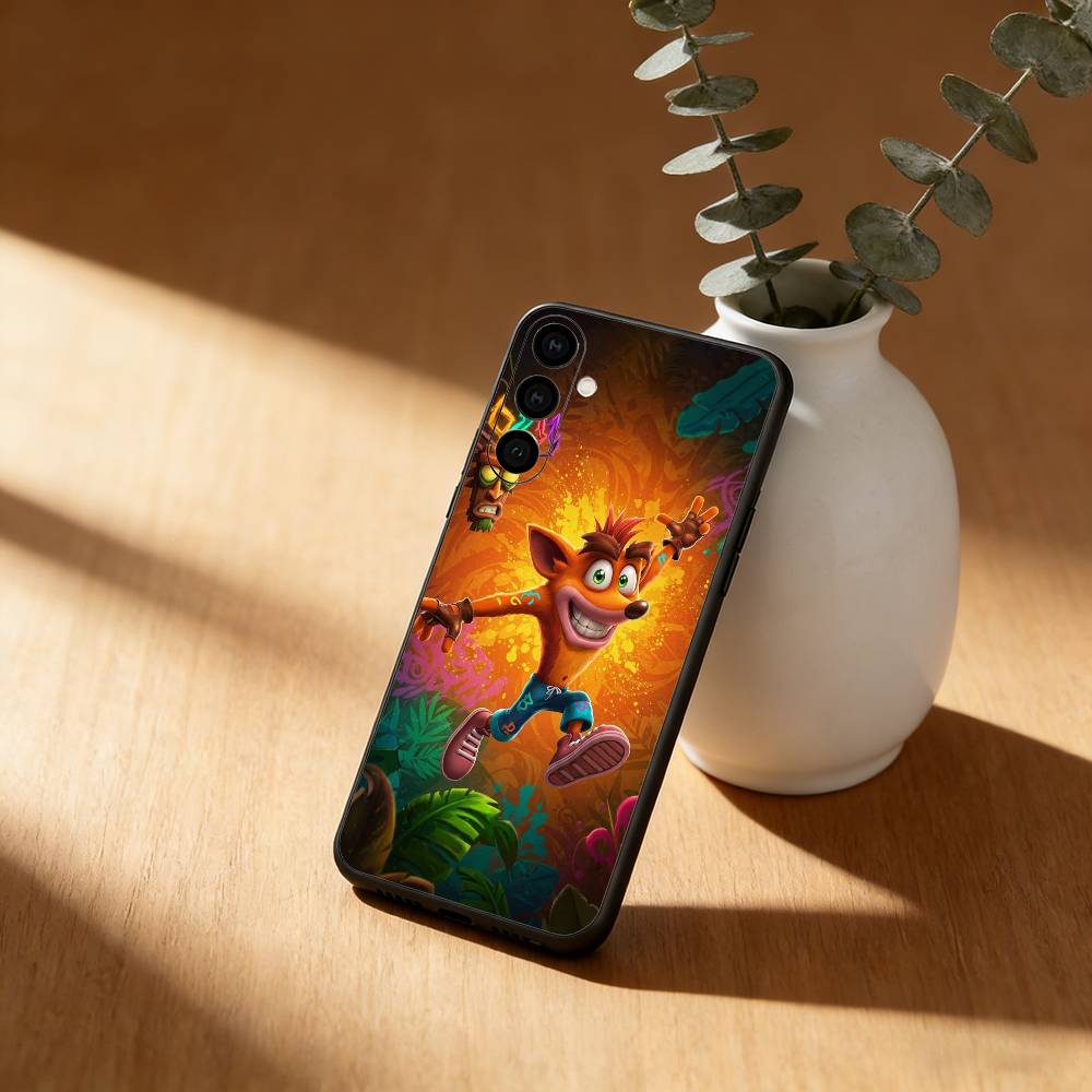 C-CrashS B-Bandicoot Game Phone Case For Samsung Galaxy A91,80,73,72 ,71,53,52,32 ,31,22,21s,20,Soft Black Case