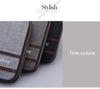 Men's Canvas and Leather Short Wallet with Zipper, Coin Purse, and Multiple Card Slots