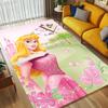 Personalized Name Princess Garden Living Room Non-Slip Area Rug Soft Carpet for Bedroom Kids Playroom Sofa,Office Home Decor Doormat
