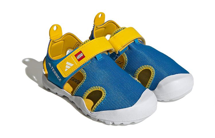 LEGO X Adidas Captain Toey Slip Resistant Abrasion Resistant Children's Sandals Blue Yellow Kids' IE4977