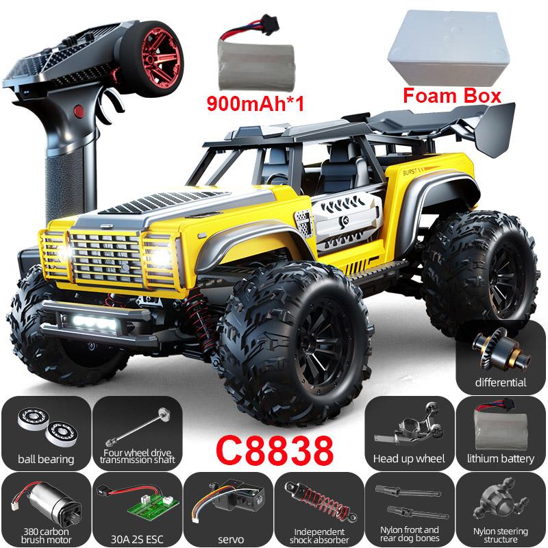 JJRC C8837 C8838 1/14 RC Car 4WD 2.4G Remote Control Car High Speed Off-road LED RC Truck Smart RC Toys Hobby As Gift