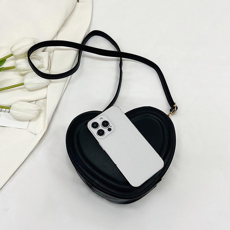 Modische Umhängetaschen in Herzform für Damen Neue einfarbige PU-Leder-Umhängetasche Lässige Damen-Handtaschen Designer-Taschen Qualität