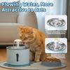 Haustier Smart Spender mit automatischer Zirkulation, Lebendwasser, Trinkwasserreinigung und -filtration, Geräuscharmer Wasserspender und Napfset für Katzen