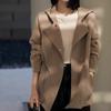 Kesa hooded waist trench coat, short top, spring new casual women's clothing, high sense