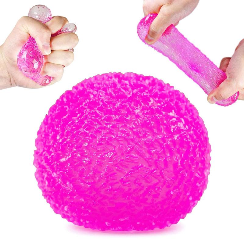 Large Textured Ice Ball Squishy Sensory Squeeze Stress Balls Fidget Anxiety Toys Improve Focus Hand Exercise Gifts Adults Kids