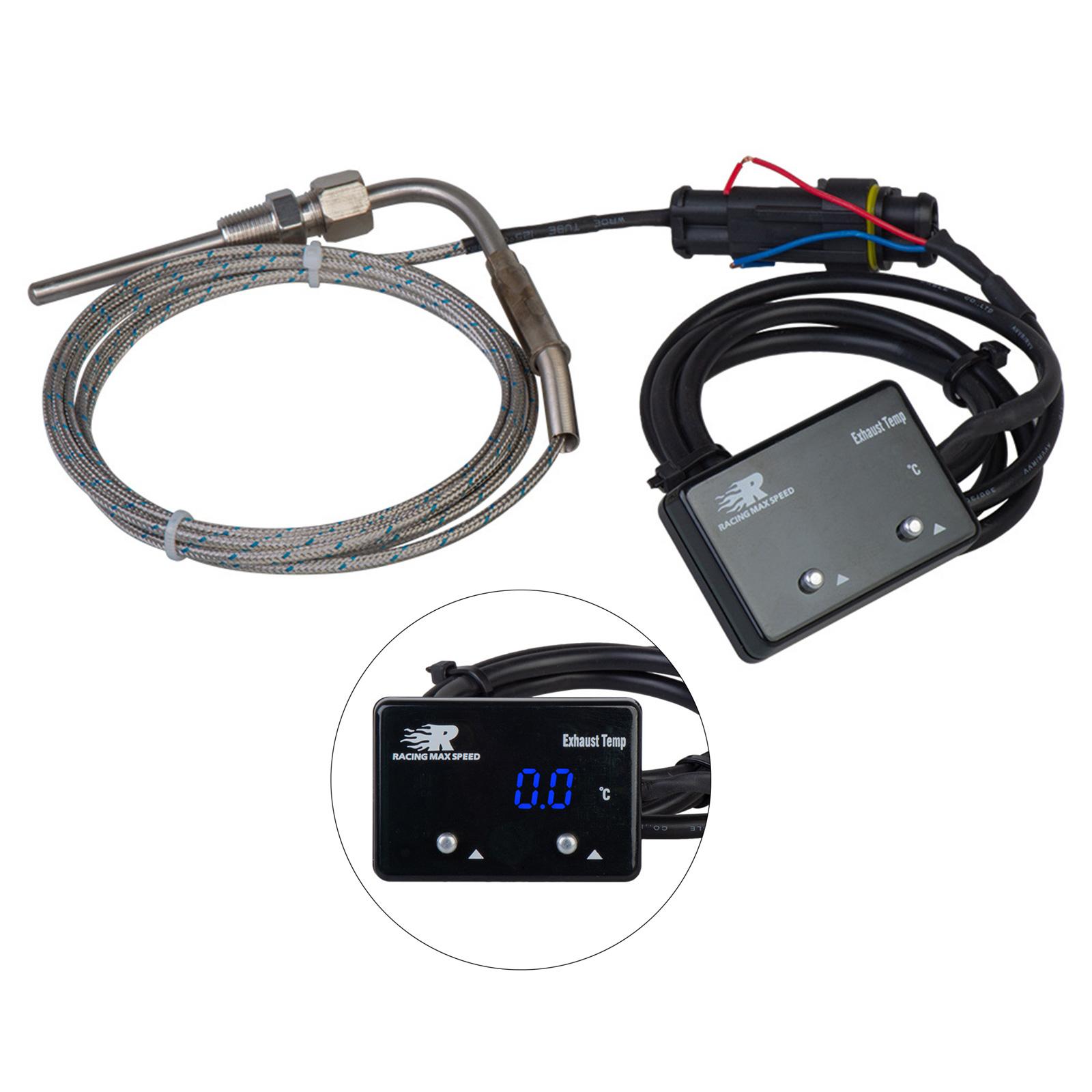 

Waterproof Digital Exhaust Meter Exterior Temperature Gauge with Sensor Reliable Data Support for Automotive Monitoring 2 синій