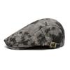 Print Beret Autumn Winter Thick Warm Forward Cap Men Big Head Circumference Newsboy Cap