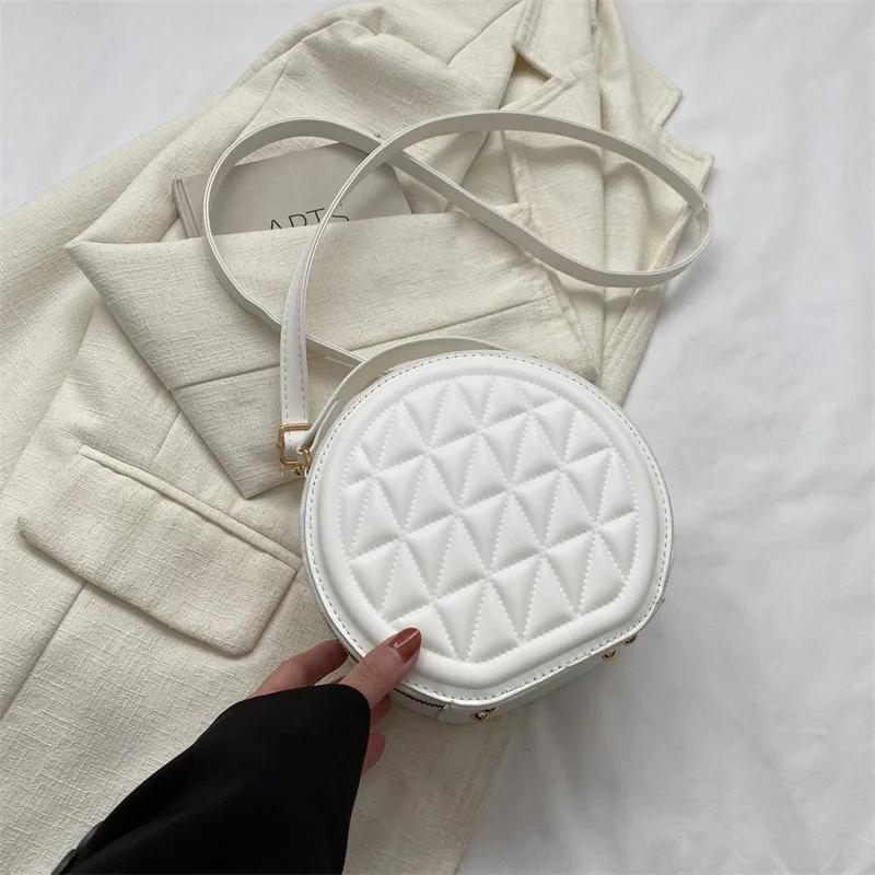 Women's diamond-shaped niche bag small round crossbody shoulder casual feminine personality new fashion