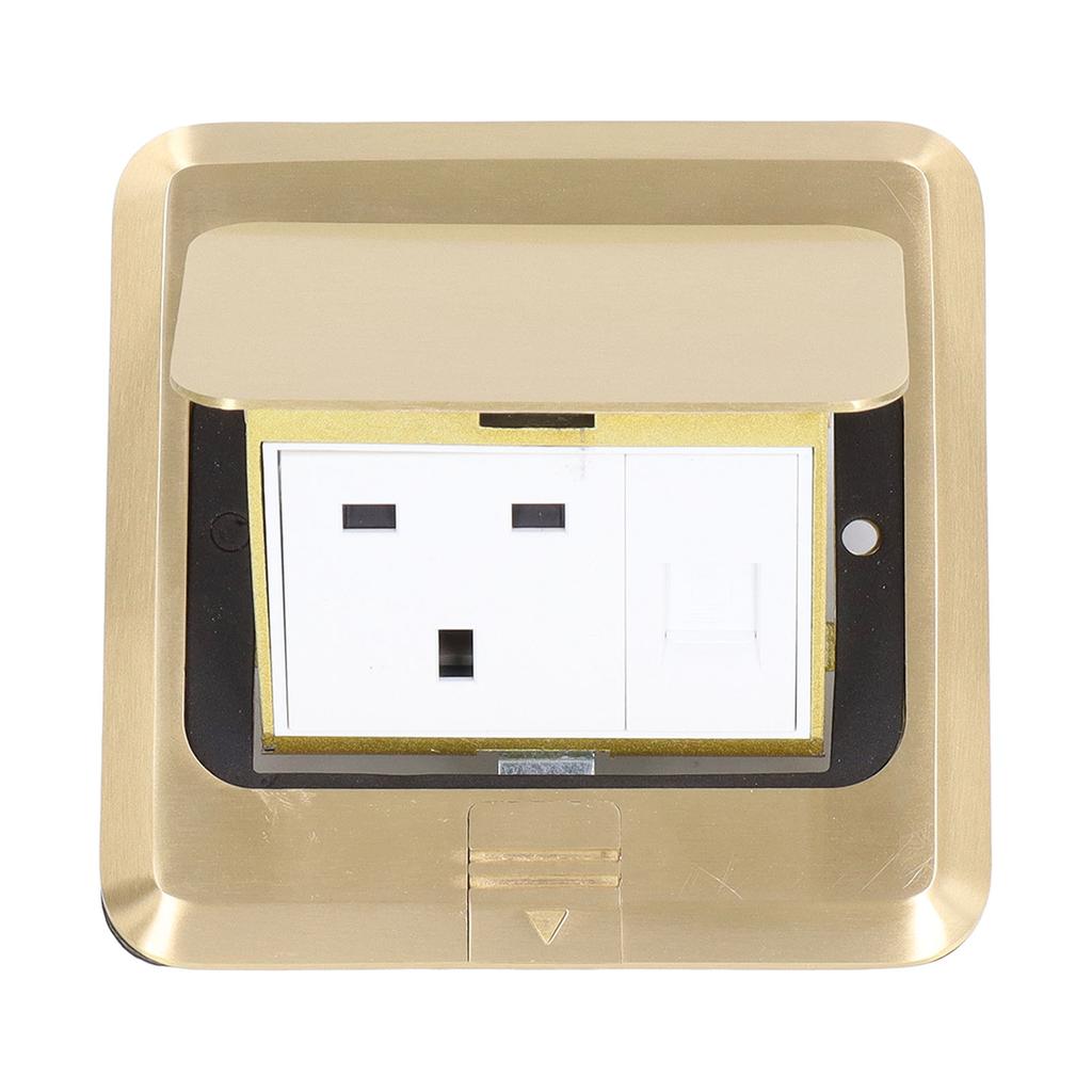 Pop Up Socket Table Power Outlet Receptacle UK Standard with Network Interface 250V