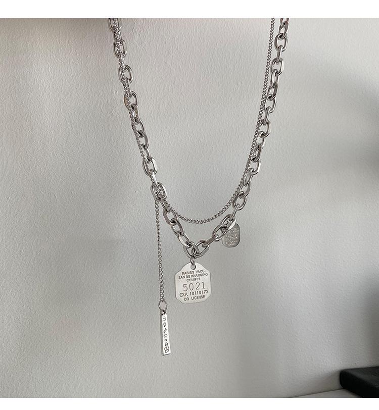 European & American Style Titanium Steel Hip Hop Pendant Necklace for Women & Men