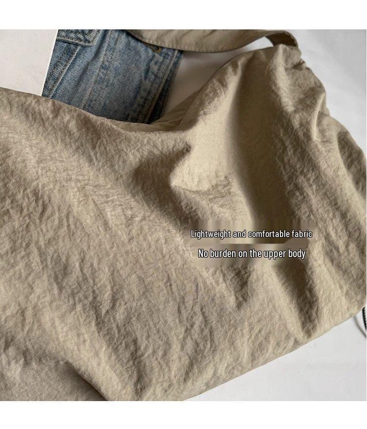 Unisexowa Japońska Wodoodporna Nylonowa Torba Pierogowa - Sportowa Torba Crossbody Tote na Rower, Duża Pojemność, Odprężone Ramię