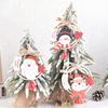 New Year Wooden Hanging Cute Burlap Christmas Tree Ornaments Party Decorations Pendants with Bells