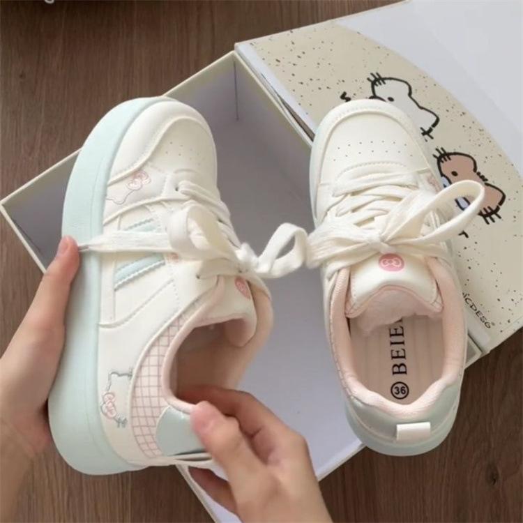 Maillard Plateau weiße Schuhe Damen 2025 Herbst neu schick Nischendesign lässig Student Sport Board Schuhe