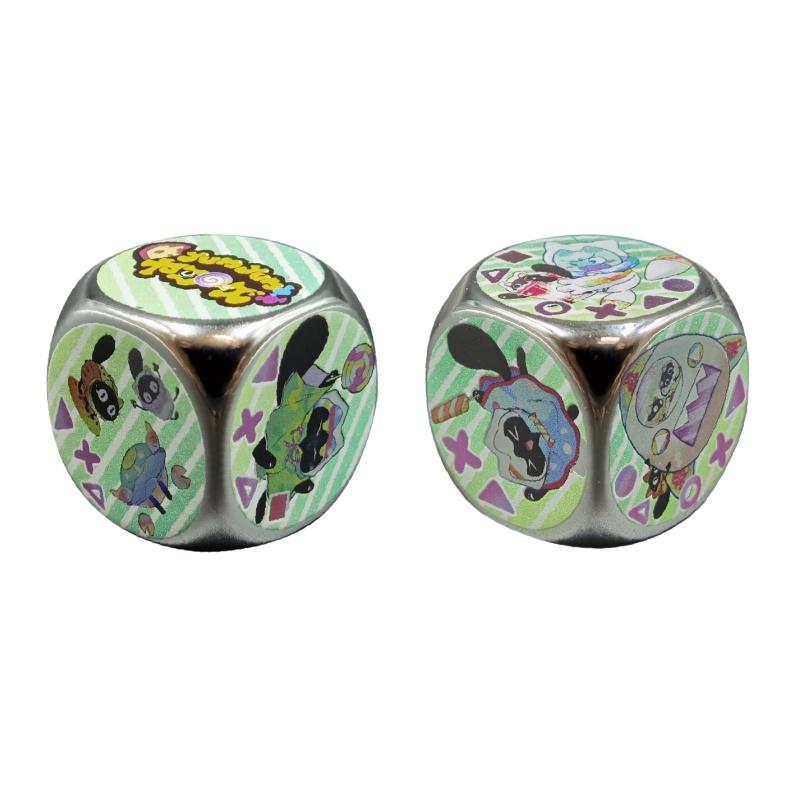 TCG C106 YuGiOh! Cooky Yummy Theme Game Token Dice Anime Cartoon Cooky Yummy Way Trading Card Game Token Metal Dice Toy Gift