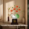 Chinese Cabbage Decoration Feng Shui Statue goldenTrimmed