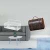 Floating Metal Wire Storage Basket And Wooden Jewelry Box Organizer for Kitchen Bathroom Countertop