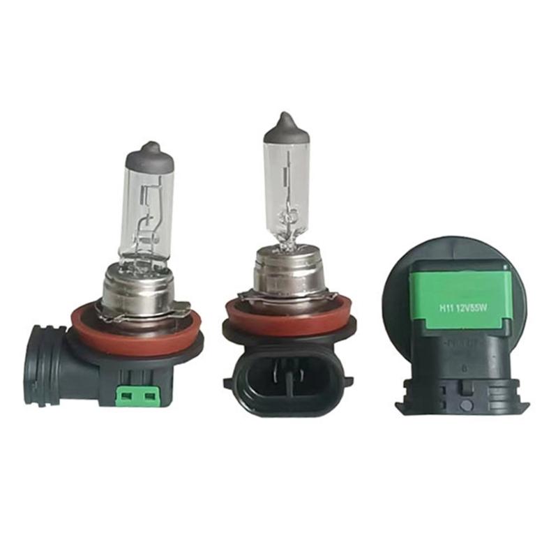H8/H9/H11 12V Automotive Halogen Headlight Bulb for Front Lamp High Low Beam Fog Light Replacement