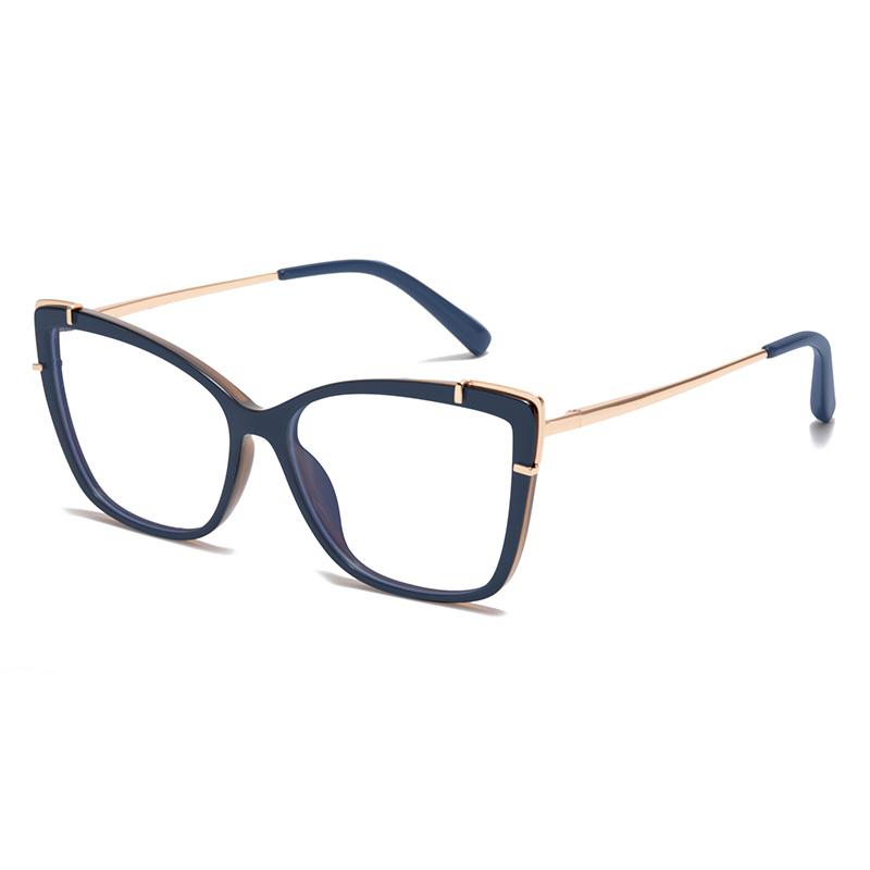 Blue Light Blocker Cat Eye Nearsighted Glasses For Women 1.56 Single Lens Myopia Photochromic Eyeglasses 0 -0.5 -0.75 To -6.0